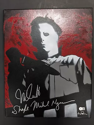 Nick CASTLE Michael Myers Signed Halloween Original Pop Art Painting BAS QR • $399