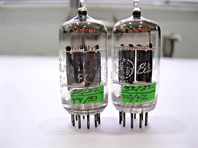 2 Ge 12ax7/ecc83 Audio Vacuum Tubes Gray Plate O Getter Tv-7 Tested. • $31.50