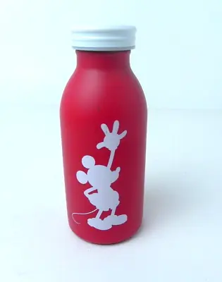 Disney Mickey Mouse Red White Stainless Steel Water Bottle 11.5 Oz • $15.33