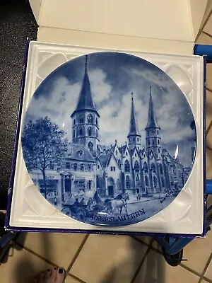 Kaiser Stadteteller 19cm 1040 Kaiserslautern Porcelain Collector Plate Blue W/Bx • $10