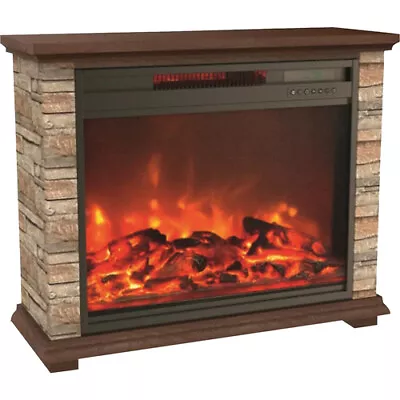 USED FP1215 Infrared Quartz Fireplace Heater In Faux Stone • $114.99