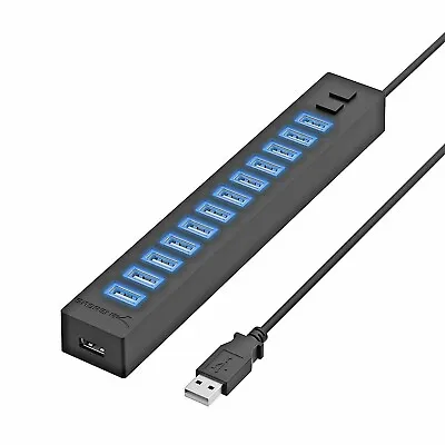 Sabrent 13 Port High Speed USB 2.0 Hub With Power Adapter And 2 Switches HB-U14P • $12.99