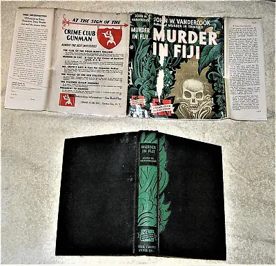 MURDER IN FIJI By John Vandercook  1936  HC/DJ/1st Crime Club Selection • $38.95