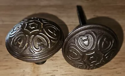 Antique Victorian Door Knob Pair Ornate Door Hardware Vtg Decorative  • $24.99