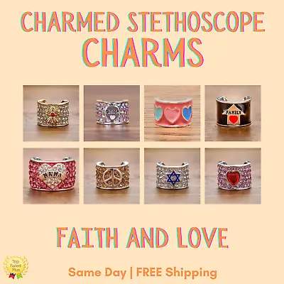 CharMED Stackable Stethoscope Bling Charms | Faith And Love • $8.95