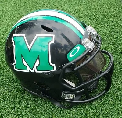 Marshall Thundering Herd New 2022 Black Speed Style Football Mini Helmet + Visor • $51