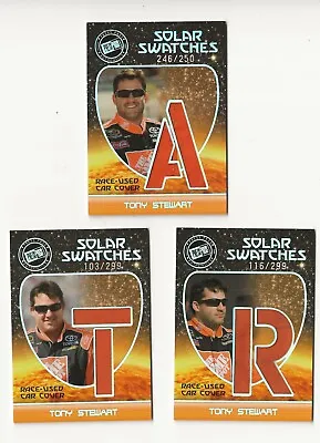$9.99 • Buy 2009 3 Nascar Press Pass Eclipse Tony Stewart Car Cover Letters A,r & T As A Lot