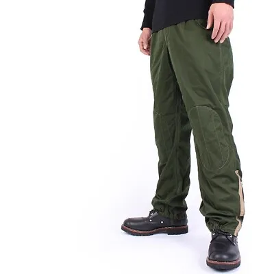 £12.78 • Buy Vintage 1970s Italian Army Khaki Trousers Pants Military Olive Cargo Combat Zipa