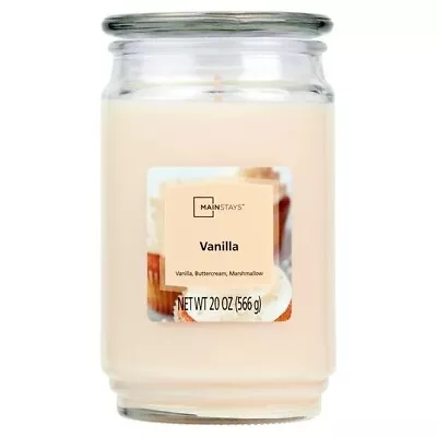 Mainstays Vanilla Scented Single-Wick Large Jar Candle 20 Oz. • $10.35