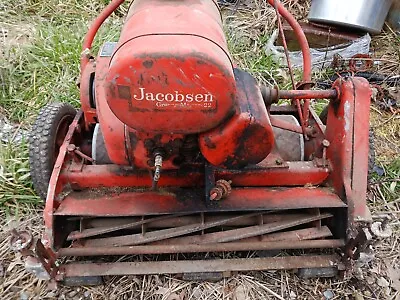 Lot Of 2 Vintage Jacobsen Greens Mowers 22 Walk Behind Tractor One For Parts • $645