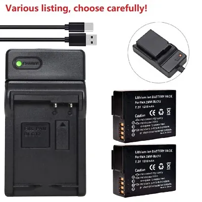 DMW-BLC12E BLC12 Battery Or Charger For Panasonic Lumix DMC-FZ2500 DMC-FZ2000 • £22.79