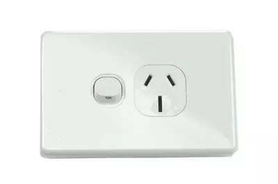 5 X SINGLE 15 AMP 15A POWER POINT SOCKET OUTLET IN WHITE GPO Classic • $29