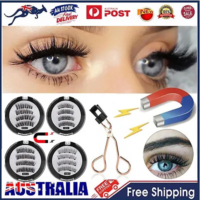 $11.99 • Buy Reusable Magnetic False Eyelashes Set False Eye Lashes Curler Clip Tool Kit Set