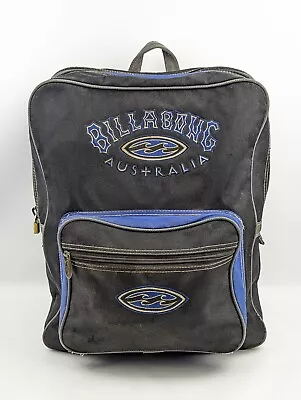 Vintage 90s Y2K Billabong Large School Bag Blackpack Embroidered Insulated Rare  • $59.95