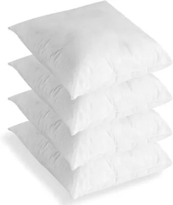 £7.99 • Buy 18  X 18  Inch Square Cushion Inner Pads OVER FILLED Set Of 4 Non Allergenic  