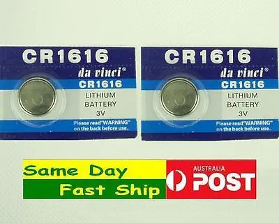 2 Pcs New CR1616 3 Volt Lithium Button Cell Battery • $4.38