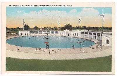 YOUNGSTOWN OH Postcard SWIMMING POOL Idora Park OHIO To HAMBURG NY 1931 • $7.95