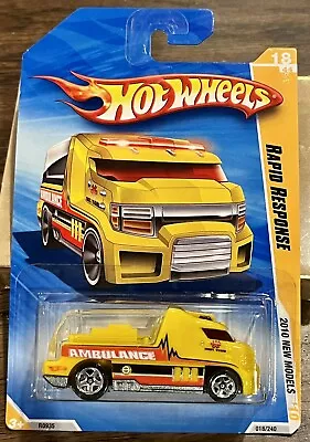 2010 Hot Wheels 18/240 New Models 18/44 RAPID RESPONSE Yellow W/Chrome 5 Sp B4 • $5