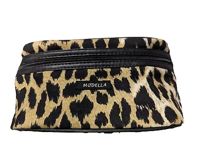 Modella Zippered Cosmetic Bag Leopard Print Small  • $4.98