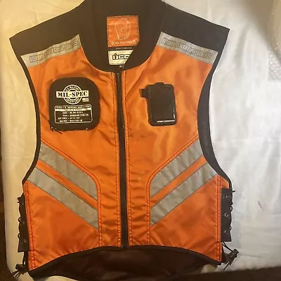 Icon Motorsports Asphalt Technologies Mil-Spec Orange Mesh Vest Size Regular • $19.99