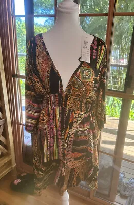 Spicysugar Size 12 Kaftan Style Multi-coloured Top Brand New • $25