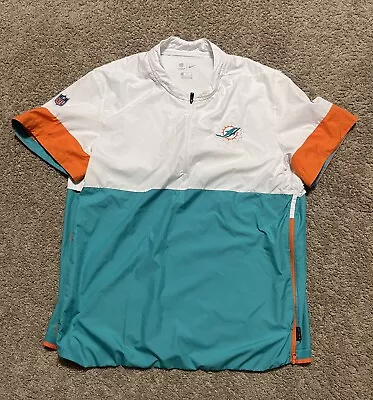 NFL Miami Dolphins Nike Aqua 1/4 Zip Jacket Men's XL • $45.99