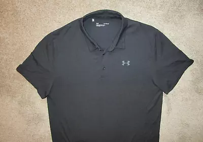 Under Armour Short Sleeve Black Polo Shirt Mens Xl Excellent Condition • $4.99