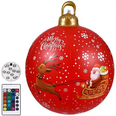 60CM LED Lights Inflatable Christmas Decoration Ball Yard Outdoor Xmas Decor AU • $16.89