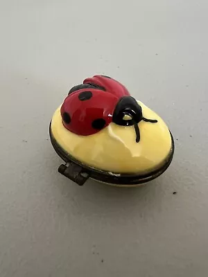 Dept. 56 Accents Hinged Trinket Box Porcelain Lady Bug Vintage • $25.99