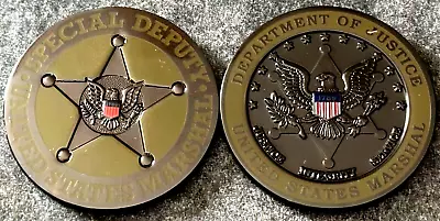 US Marshals Service -  Special Deputy  TacticalBLK 1.75in Version Challenge Coin • $44.95