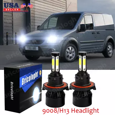 9008 LED Headlight Bulbs 6000K For Ford Transit Connect 2010-2013 High Low Beam • $16.90