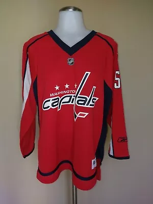 Washington Capitals Youth Jersey Shirt Hockey Green Red Boy Girl Large XL Reebok • $35