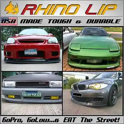 Universal Front Bumper Lip Spoiler Shield Body Kit Ground Effect Trim Secure Fit • $39