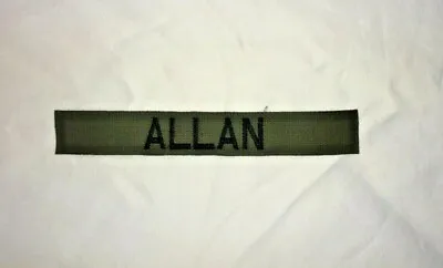 Bdu Cotton Name Tape Olive Green Tag Embroidery Various Color Letters Hook • $5