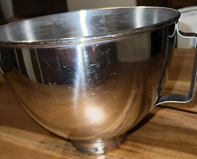 KitchenAid Mixer Mixing Bowl 4.5 Qt Stainless Steel Twist Lock K45 With Handle • $25.50