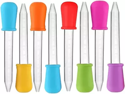 5Ml Liquid Droppers Medicine Silicone And Plastic Pipettes Eye Dropper With Bulb • $8.18