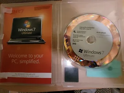 £74.99 • Buy Microsoft  Windows 7 Ultimate 64 Bit Disc (FULL INSTALL)  Rare !!!