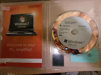 £74.99 • Buy Microsoft  Windows 7 Ultimate 64 Bit Disc (FULL INSTALL)  Rare !!!