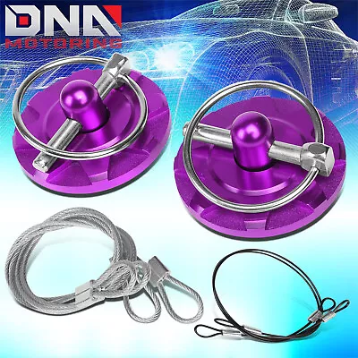 Aluminum Racing Sport Car Security Mount Hood Pin Bonnet Lock Latch Kit Purple • $12.98