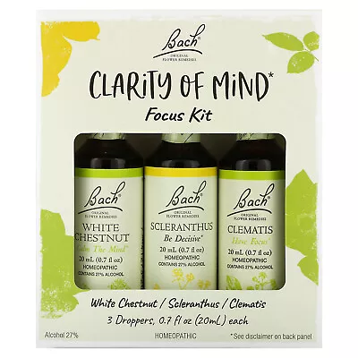 Clarity Of Mind Focus Kit 3 Droppers 0.7 Fl Oz (20 Ml) Each • $26.07