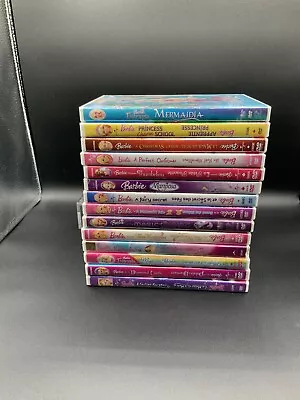 14 Barbie DVD Movie Lot Collection Mermaidia Three Musketeers Mariposa Pegasus • $34.75