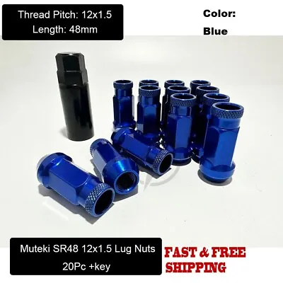20Pc + Key Blue 12x1.5 Muteki SR48 Tuner Racing Lug Nuts For Honda Accord Civic • $41.99