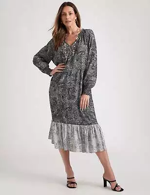 MILLERS - Womens Dress -  Maxi Length Printed Dress With Border • $28.50