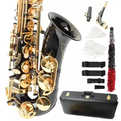 Ktaxon High Quality Black Alto Eb Sax Saxophone With Case • $166.49