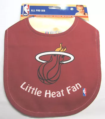 NBA Little Heat Fan Baby Infant ALL PRO BIB Maroon By WinCraft • $13.99