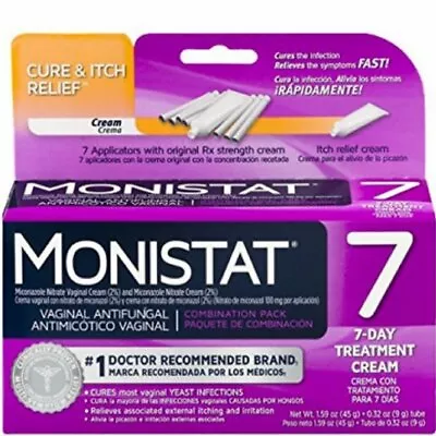 Monistat 7-Day Yeast Infection Treatment | Cream + External Itch Relief Cream • $14