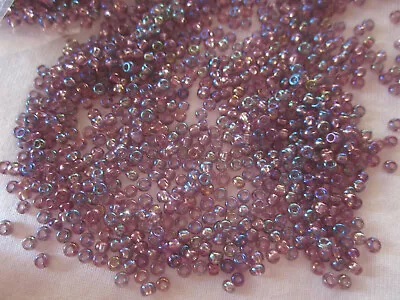 50g Seed Beads Czech Glass 3mm Light Amethyst AB 1600 Pcs #1938-33 Aus Seller • $6.90