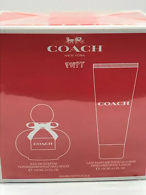 Coach Poppy 2pc Set Women Parfum Spray 3.3 Oz Body Lotion 3.3 Oz New In Seal Box • $79.95