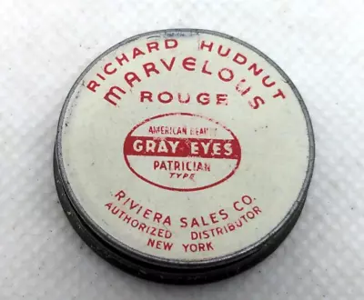 Richard Hudnut Marvelous Rouge Gray Eyes Riviera Sales Co Vintage Tin NY • $5