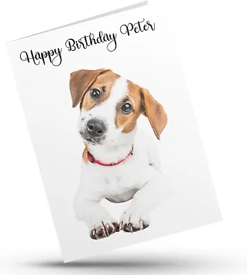 Happy Birthday Card Dog Dad Dog Mum Daddy From The Dog Jack Russell Card • £3.86